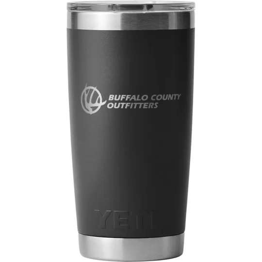 20 oz Black Horizontal Logo Yeti Tumbler