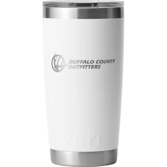20 oz White Horizontal Logo Yeti Tumbler